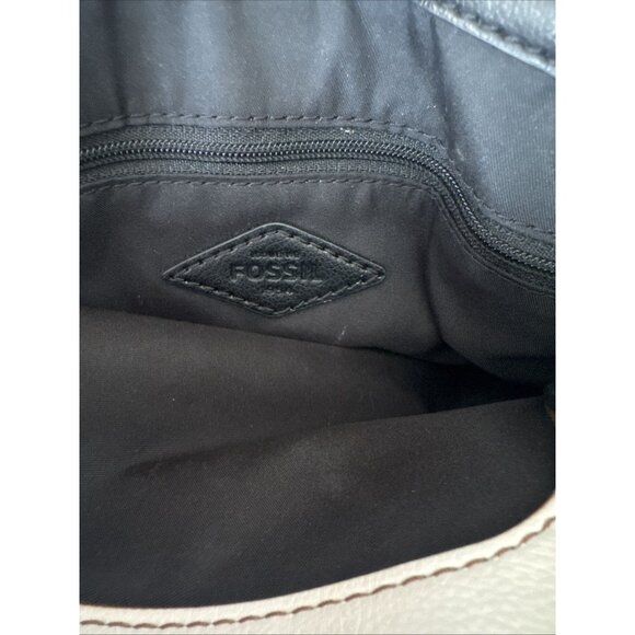 Fossil Lana Crossbody Black Tan With Turn Lock Multiple Compartments Adjustable - Picture 8 of 8